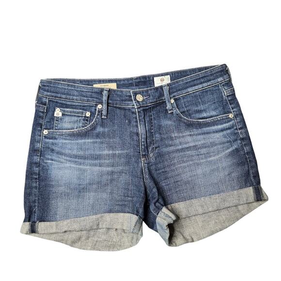 AG Adriano Goldschmied Hailey Ex-Boyfriend Roll-Up Shorts Size 29 - Picture 1 of 8